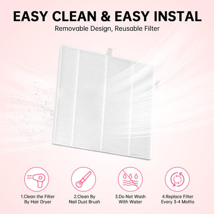 CHRISTINE SHELLY Nail Dust Collector – Cordless Vacuum for Acrylic Nails | Pink Diamond