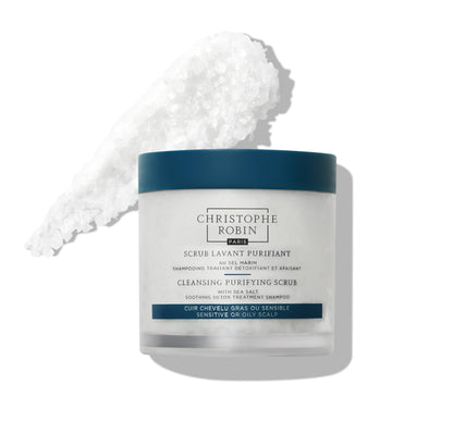 Christophe Robin Purifying Scalp Scrub with Sea Salt – Detox for Oily & Sensitive Scalps (250ml)