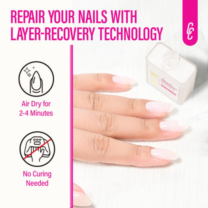 CHUCHU Nail Ridge Filler – 15ml Milky White Nail Strengthener & Growth for Weak Nails