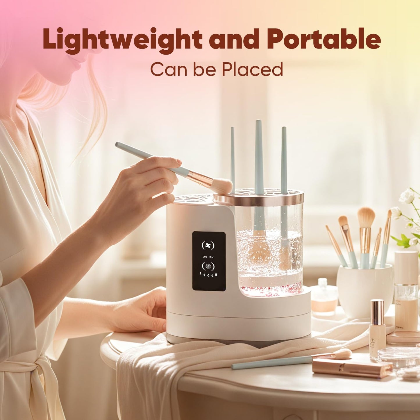 Chufa 3-in-1 Makeup Brush Cleaner Machine & Dryer | USB-C Touch Control