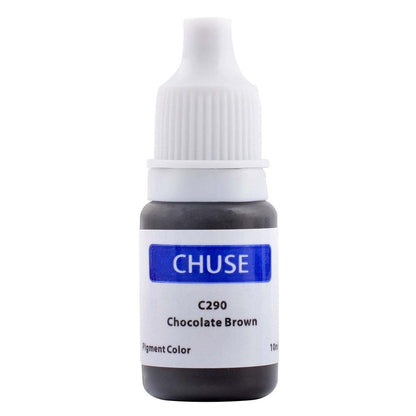 CHUSE Microblading Ink Chocolate Brown 0.35oz / 10ml — Permanent Makeup Pigment for Brows & Eyeliner (C290)