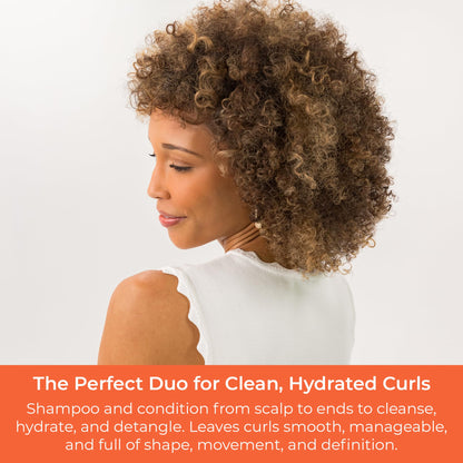 CIBU Curl + Coil Shampoo & Conditioner Bundle - Sulfate-Free, Defined Curls & Hydration - Pack of 2