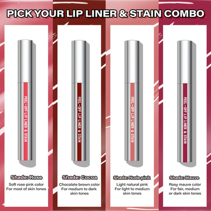 Cilrofelr Peel Off Lip Liner Stain – Long Wear Matte Lip Liner in Nude Pink