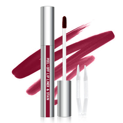 Cilrofelr Peel Off Lip Liner Stain – Berry, Long-Wear Matte Lip Color with Tweezer