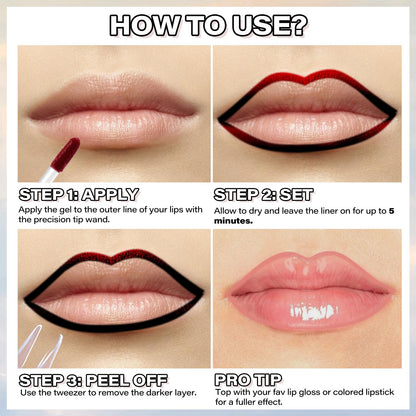 Cilrofelr Peel Off Lip Liner Stain – Long Wear Matte Lip Liner in Nude Pink