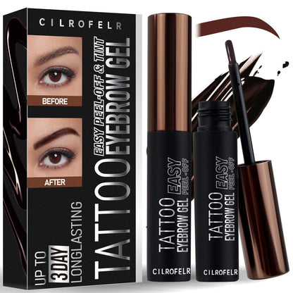 Cilrofelr Tattoo Peel Off Eyebrow Gel – 3-Day, Waterproof Brow Tint (2 Pack)