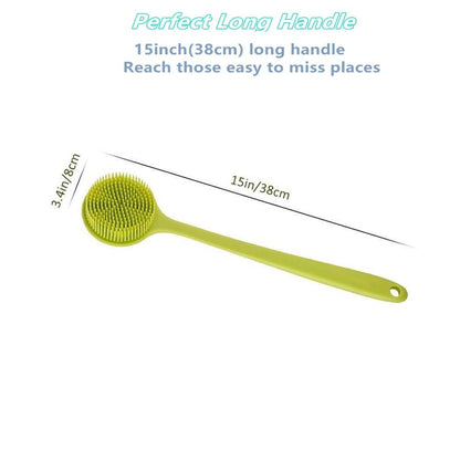 Cinlitek Silicone Body Scrubber – Long-Handle Back Scrubber for Shower