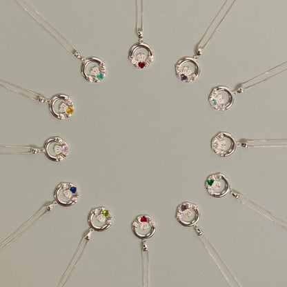 February Birthstone Claddagh Jewellery Set