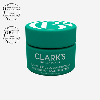 Clark's Botanicals Retinol Rescue Overnight Cream – Time-Released Retinol + Vitamin C