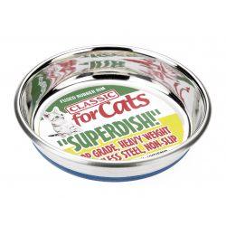 Classic Non Slip Cat Stainless Steel Superdish, 5"