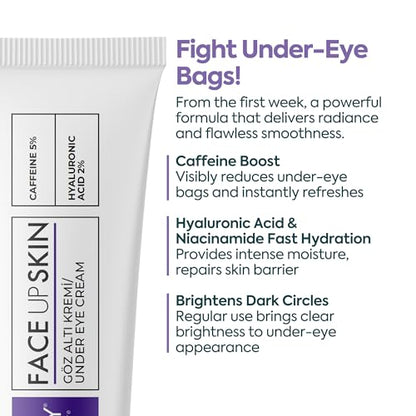 Clasy Care Under Eye Cream – Dark Circles & Puffiness, 5% Caffeine + 2% Hyaluronic Acid