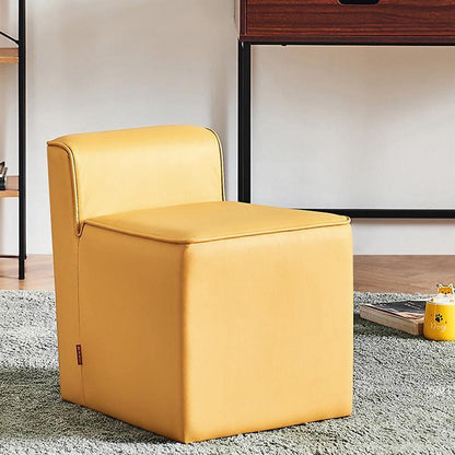 Clay Footstool, Leather