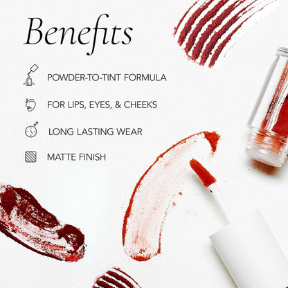 CLE Melting Lip Powder Tint – Lady Guava (0.07 oz) | Vegan, Cruelty-Free, Paraben-Free Matte Tint for Lips, Eyes & Cheeks