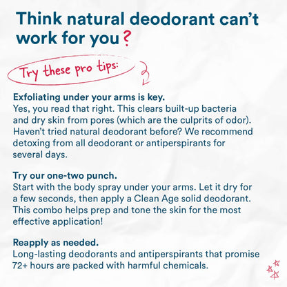 Clean Age Aluminum Free Deodorant & Body Spray - Sandalwood for Teens (4oz)