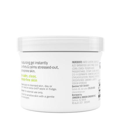 Clean & Clear Aloe Vera Calming Gel Facial Moisturizer for Acne-Prone & Sensitive Skin – Oil-Free, 4.9 oz