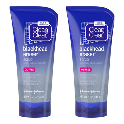 Clean & Clear Blackhead Eraser – Oil-Free Scrub with 2% Salicylic Acid for Daily Exfoliation
