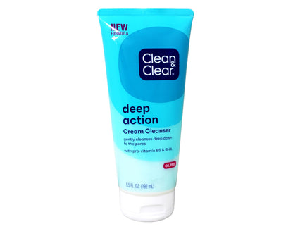 Cln&Clr Crm Clnsr Deep Action Cream Cleanser for Sensitive Skin – 6.5 oz, Pack of 2