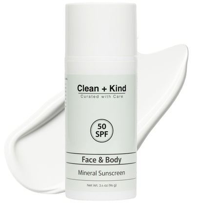 Clean + Kind Tallow Sunscreen SPF 50 – Mineral Zinc Oxide (3.4 oz)