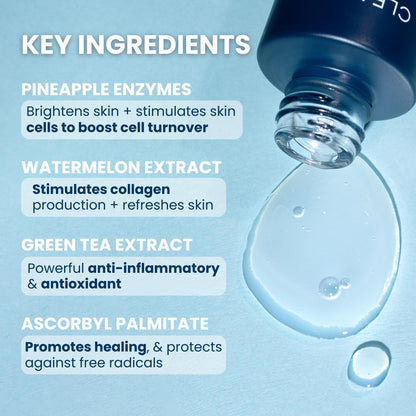 Clean Skin Club Vitamin C Serum & Brightening Booster – Brighten, Protect & Hydrate