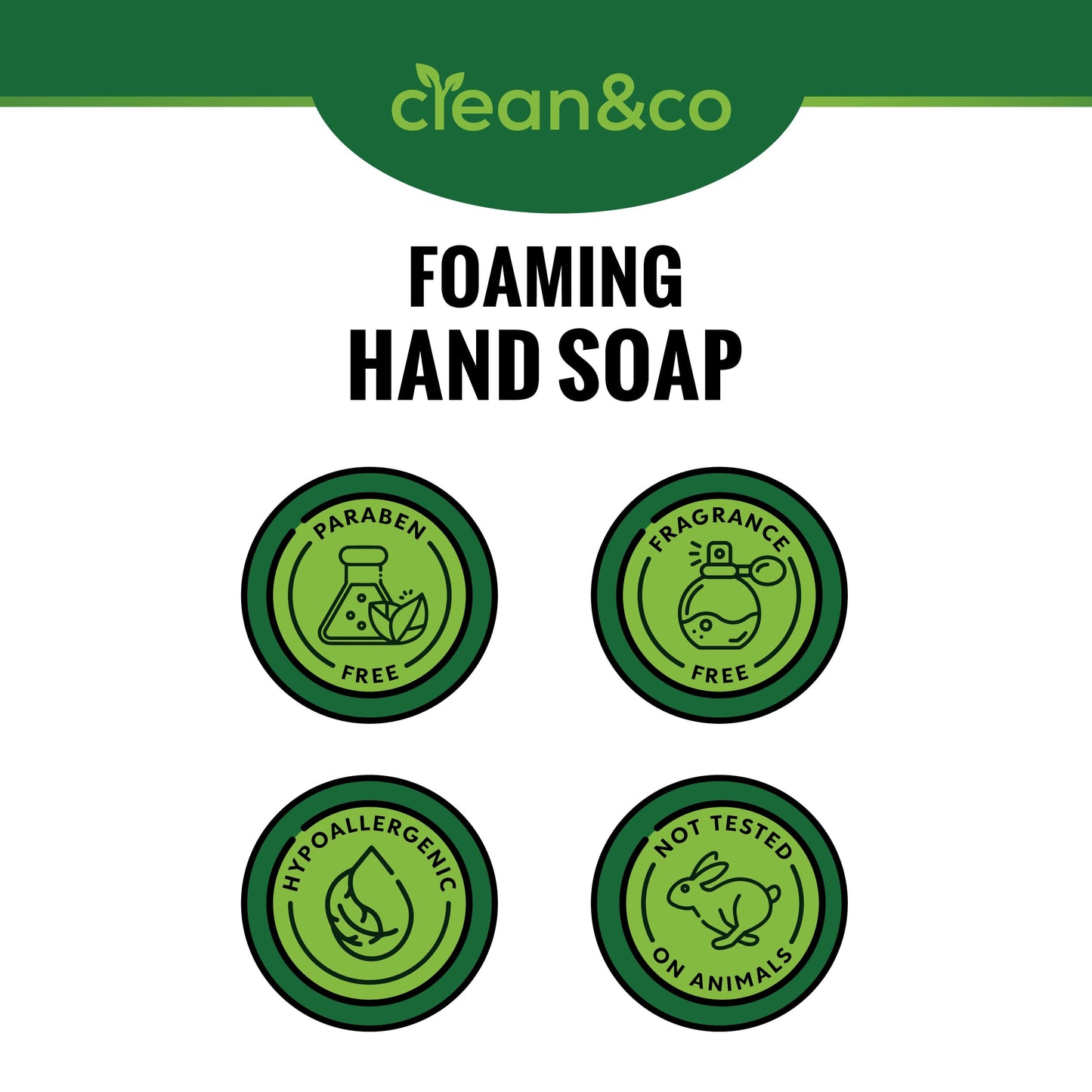 clean&co Foaming Hand Soap — Unscented Refill Bulk 1 Gallon (128 oz)