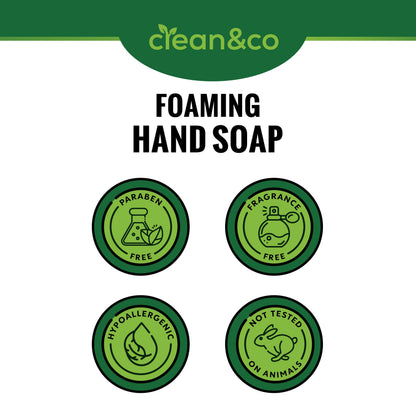 clean&co Foaming Hand Soap — Unscented Refill Bulk 1 Gallon (128 oz)