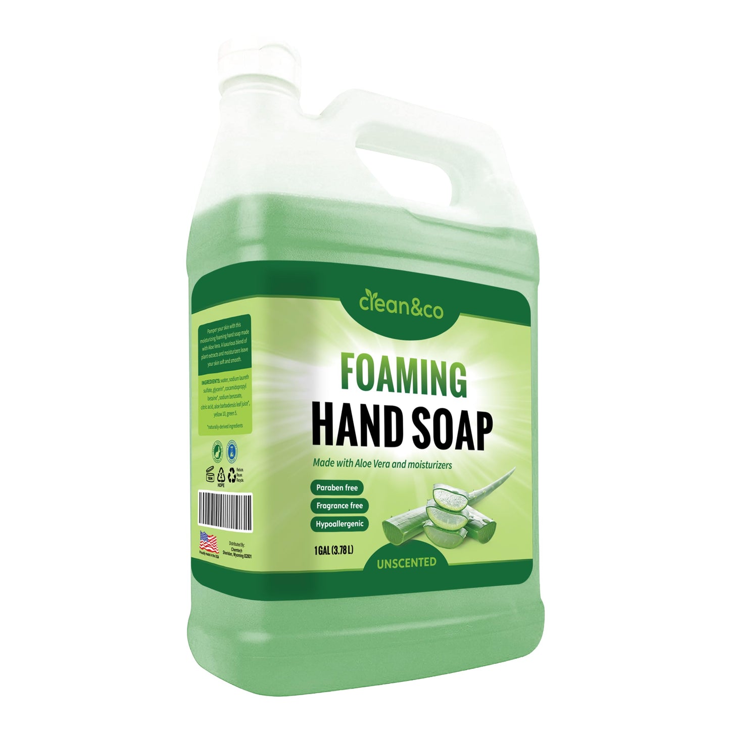 clean&co Foaming Hand Soap — Unscented Refill Bulk 1 Gallon (128 oz)