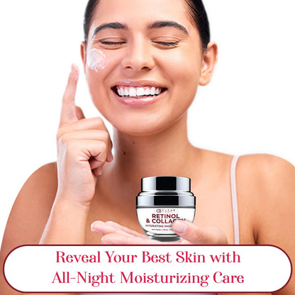 Clear Beauty Collagen & Retinol Night Cream – Firms, Hydrates & Smooths Fine Lines | 1.69 oz | Vegan & Clean K-Beauty