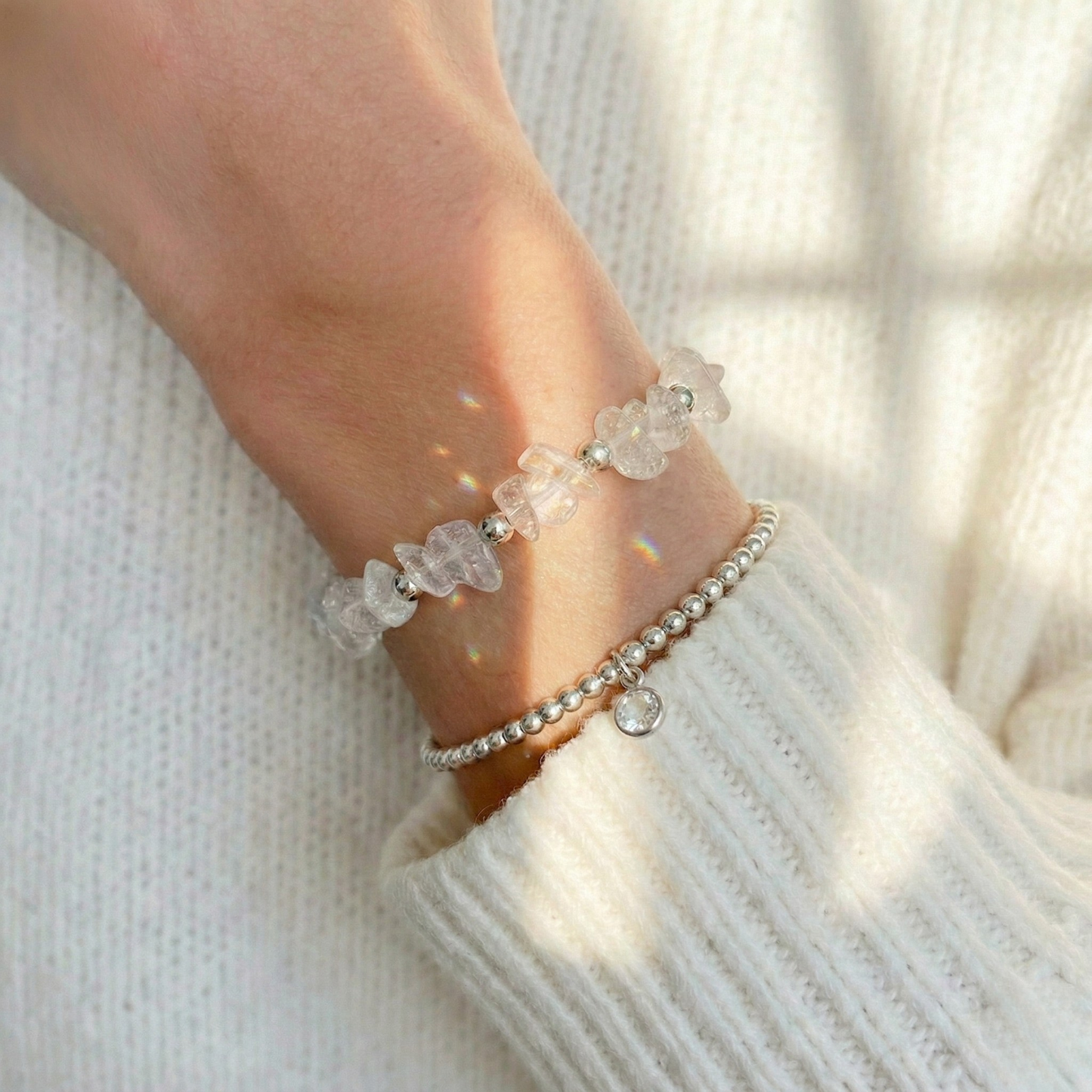 Clear Quartz April Jewellery Set