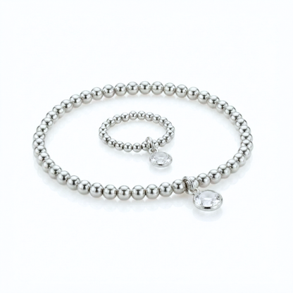 Clear Quartz April Jewellery Set