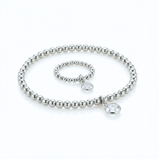 Clear Quartz April Jewellery Set