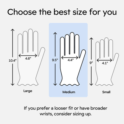 Clearbody Organics 100% Organic Cotton Gloves – 5 Pairs White Sleeping Mitts, Size M