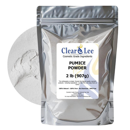 ClearLee Cosmetic Grade Pumice – 100% Pure Natural Exfoliant Powder for Face, Body & Feet (2 lb)