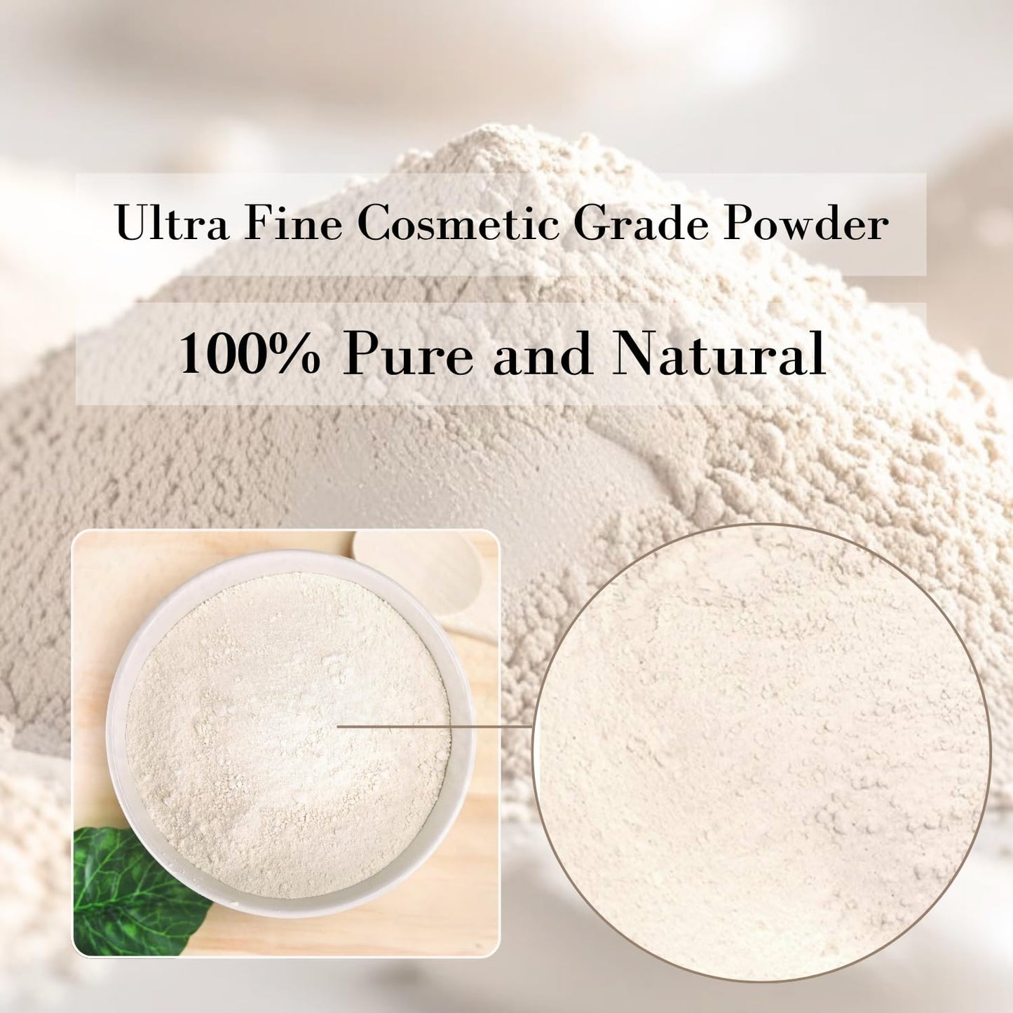ClearLee Kaolin Clay Cosmetic Grade Powder – 100% Pure, Natural, 1 lb for Skin Detox & DIY Masks