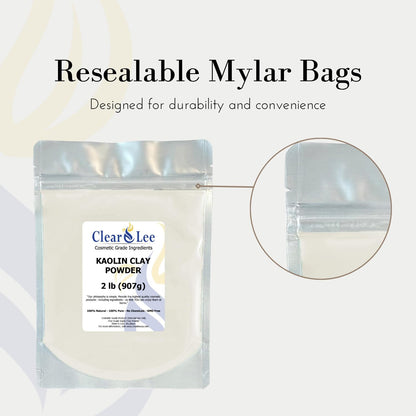 ClearLee Kaolin Clay Cosmetic Grade Powder - 100% Pure, Natural DIY Masks (5 LB)