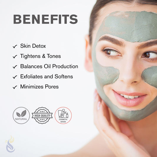 ClearLee Bentonite Clay Powder – 100% Pure Cosmetic Grade Indian Clay for Skin Detox & DIY Masks