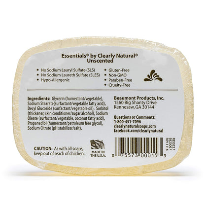 Clearly Natural Unscented Glycerin Soap – 12 Bars x 4 oz