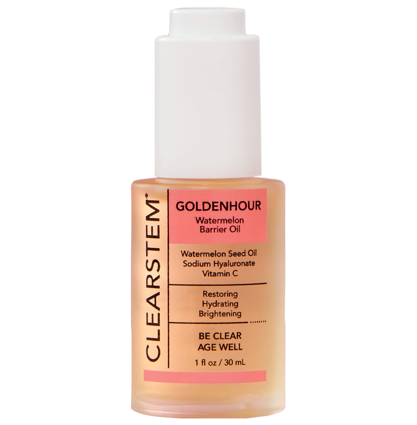 CLEARSTEM GOLDENHOUR Hydrating Facial Oil – Deep Hydration, Vitamin C Radiance, Hyaluronic Acid