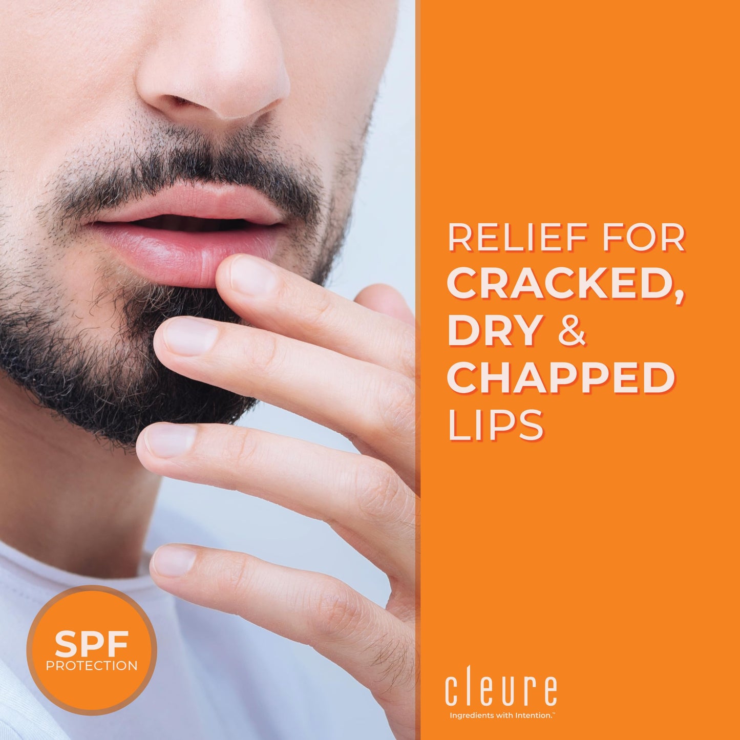 Cleure Organic All Natural Lip Balm – Paraben Free, Fragrance Free, Petroleum Free SPF Lip Balm & Hydrating Lip Butter (3 Pack)