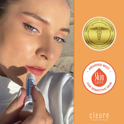 Cleure Organic All Natural Lip Balm – Paraben Free, Fragrance Free, Petroleum Free SPF Lip Balm & Hydrating Lip Butter (3 Pack)