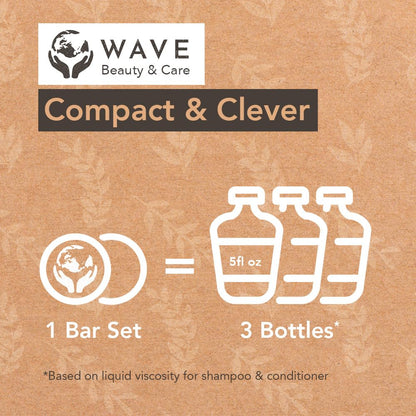 Clever Yoga Fresh Citrus Shampoo & Conditioner Bar Set — Sulfate Free, Vegan, Travel‑Friendly