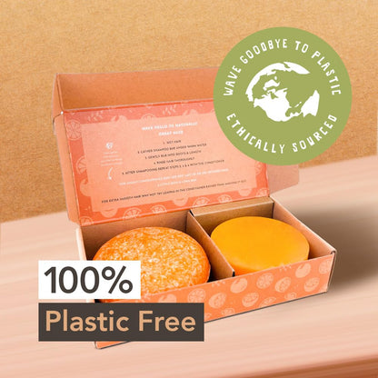 Clever Yoga Fresh Citrus Shampoo & Conditioner Bar Set — Sulfate Free, Vegan, Travel‑Friendly