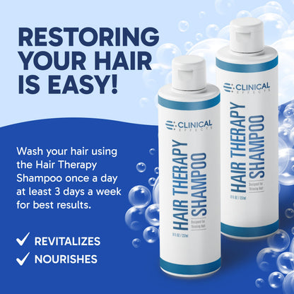 Clinical Effects Hair Therapy Shampoo – Biotin, Anagain & Baicapil | For Women & Men | Made in USA | 3 Bottles