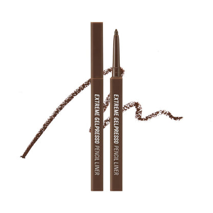 CLIO Extreme Gelpresso Pencil Eyeliner | Smudge-Proof, Waterproof, Long-Lasting | 6 Shades (Deep Brown 002)