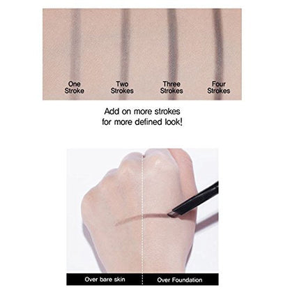 CLIO Kill Brow Auto Hard Eyebrow Pencil - Dual-End, Waterproof, 02 Light Brown