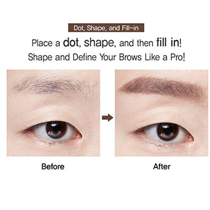 CLIO Kill Brow Auto Hard Eyebrow Pencil - Dual-End, Waterproof, 02 Light Brown