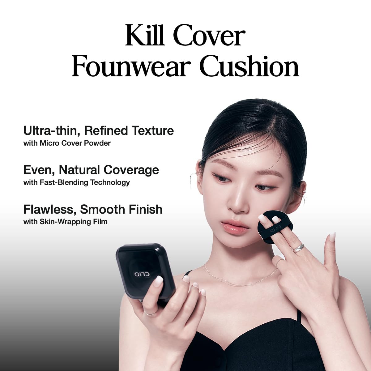 CLIO PROFESSIONAL Kill Cover Founwear Cushion Foundation – Flawless Full Coverage, Matte Finish (21N Linen)
