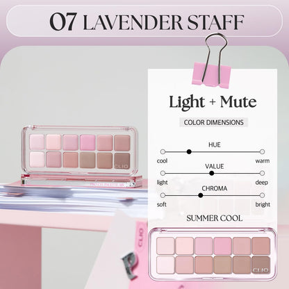 CLIO PRO EYE PALETTE AIR 07 LAVENDER STAFF | All-In-One Eye Palette by CLIO PROFESSIONAL