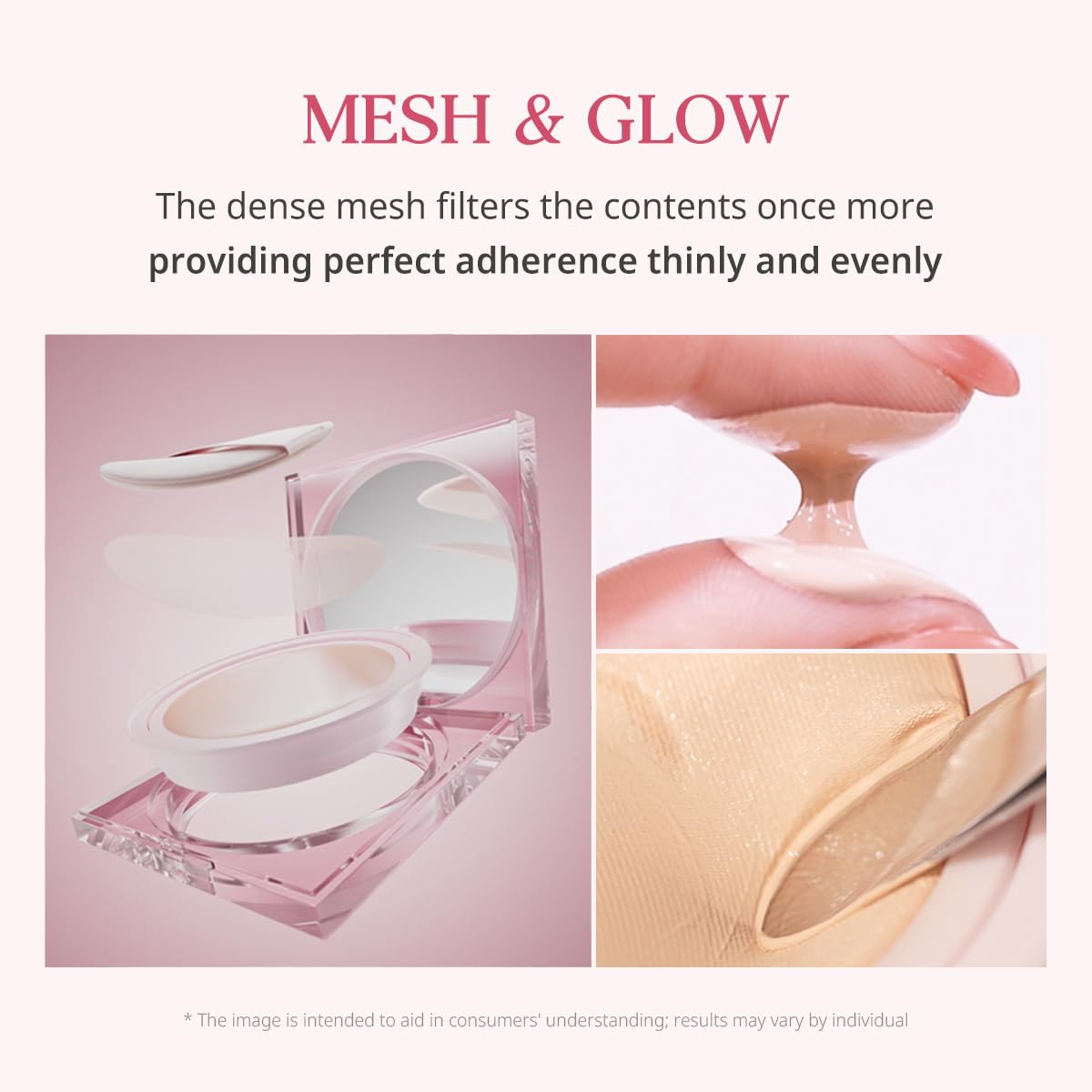 CLIO Kill Cover Mesh Glow Cushion Foundation with Refill | 23N Ginger | Glass Skin Glow