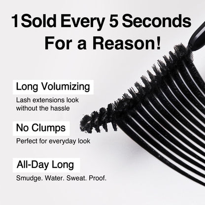 CLIO Kill Lash Superproof Mascara - Waterproof, Lengthening & Smudge-Proof for Sensitive Eyes