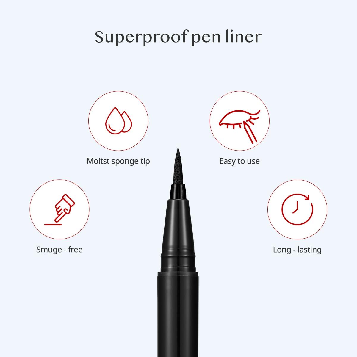 CLIO PROFESSIONAL Superproof Pen Liquid Eyeliner – Precision Tip, Waterproof, 001 BLACK (NEW)
